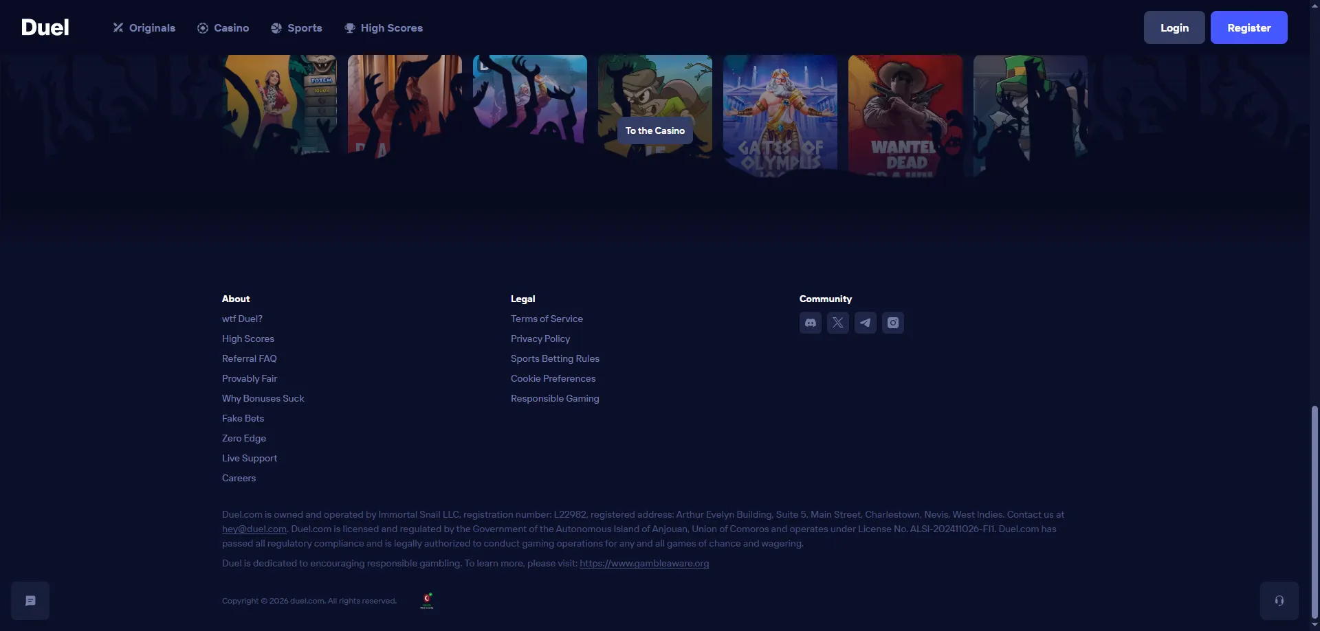 Duel Casino game providers and provably fair technology NZ